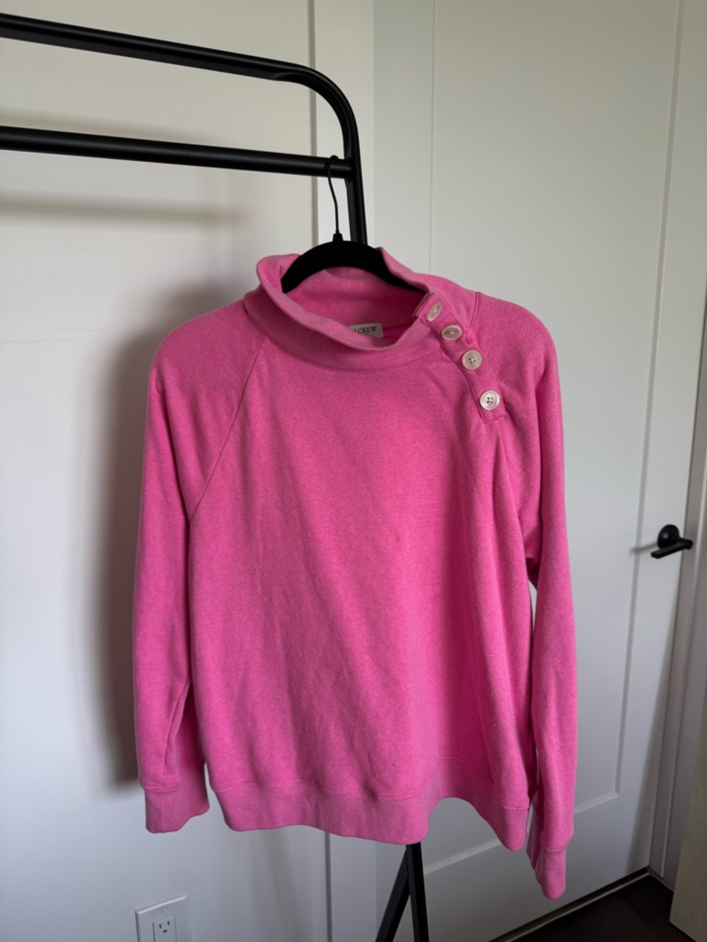 J.Crew Pink Button Sweater Size Large Preppy Classic
